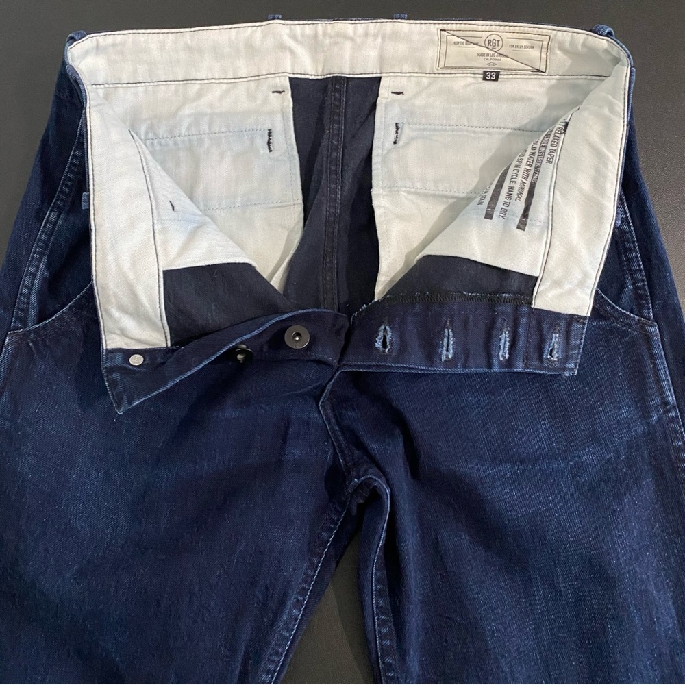 Rogue Territory RGT Infantry Relaxed Taper Pants Jeans Size 33 Dark Indigo - Picture 12 of 15